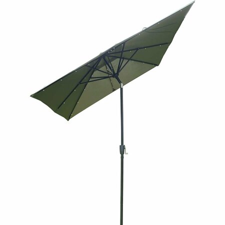 DO IT BEST TJAUL-009REC-Green 9'X7' Green Solar Umbrella TJAUL-009REC-GRN